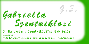 gabriella szentmiklosi business card